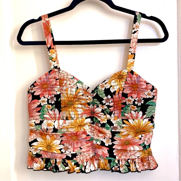 Band of Gypsies B.O.G Collective | Floral bustier style top - Picture 1 of 8